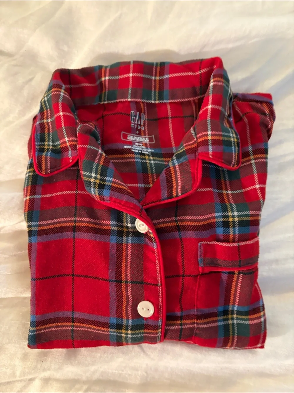 GAP Red Plaid Button-Down Shirt